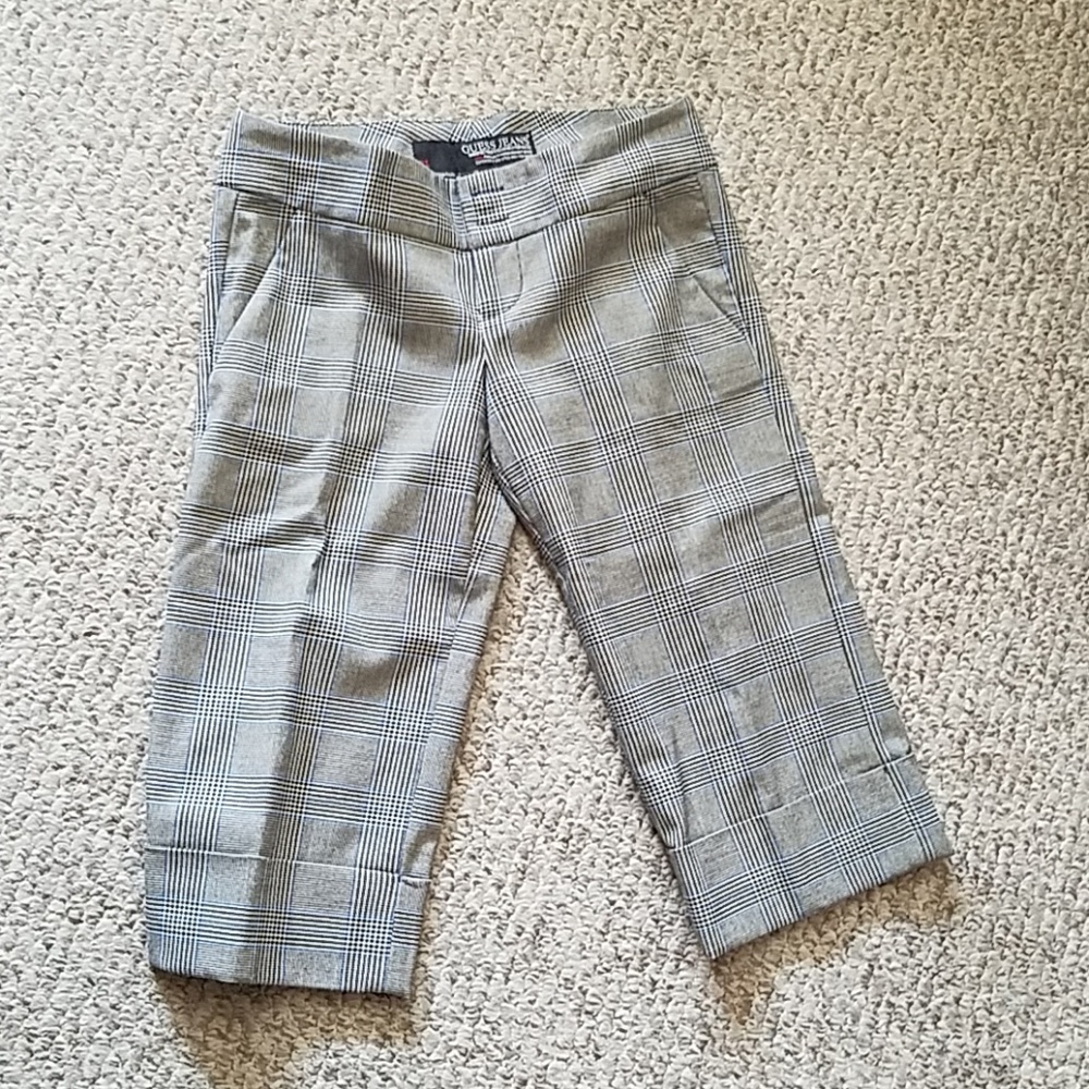 Guess jeans herringbone cuffed capris